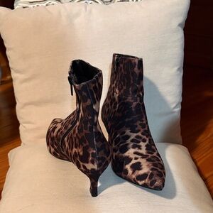 Leopard Print Ankle Boots